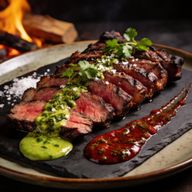 Smoked Skirt Steak with Dual Chimichurri Harmony photo 1