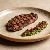 Grilled Skirt Steak with Green and Smokey Red Chimichurri photo 1