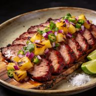 Smoked Guajillo Pork with Charred Pineapple Salsa photo 1