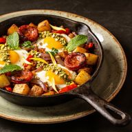 Hearth-Charred Merguez & Potato Breakfast Hash photo 1