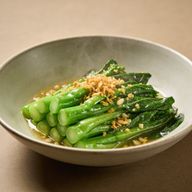 Wok-Seared Yu Choy with Golden Garlic Essence photo 1