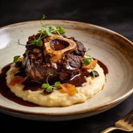 Mole-Rubbed Osso Buco over Masa Polenta photo 1