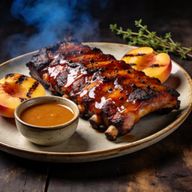 Hickory-Smoked Baby Back Ribs with Ginger-Peach Lacquer photo 1