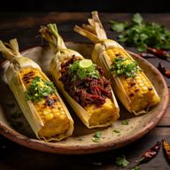 Charred Corn Tamales with Oregano-Chipotle Braised Pork and Gremolata photo 1