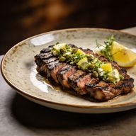 Charred Greek Skirt Steak with Lemon-Caper Gremolata photo 1