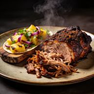 Smoked Oaxacan-Rubbed Pork with Charred Pineapple Salsa photo 1