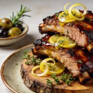 Smoky Mediterranean Ribs with Preserved Lemon Glaze photo 1