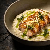 Galangal Risotto with Crispy Duck and Lemongrass Broth photo 1