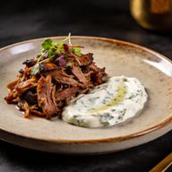 Smoked Greek Pulled Lamb with Velvet Tzatziki photo 1