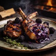 Hickory Smoked Pork Chops with Blackberry-Habanero Glaze photo 1