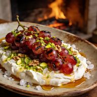 Hearth-Charred Grapes with Walnut Gremolata & Labneh photo 1