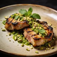 Charred Mediterranean Pork Chops with Pistachio-Mint Gremolata photo 1