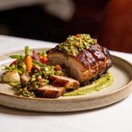 Smoked Pork Shoulder with Mediterranean Salsa Verde photo 1