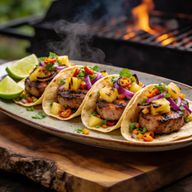 Smoky Oaxacan Pork Tacos with Charred Pineapple Salsa photo 1