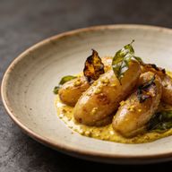 Mustard-Tempered Fingerling Potatoes with Blistered Curry Leaves photo 1