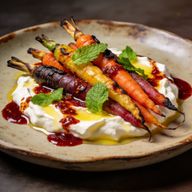 Hearth-Roasted Carrots with Aleppo Butter & Lemon Labneh photo 1
