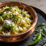 Cabbage Mallung with Blistered Curry Leaves photo 1