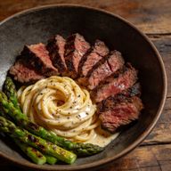 Steakhouse Ribeye & Peppery Cream Pasta Bowl photo 1