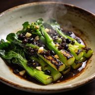 Wok-Seared Yu Choy with Fermented Black Bean Essence photo 1