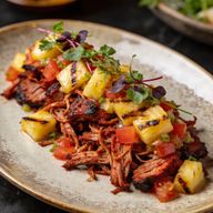 Achiote-Smoked Pulled Pork with Grilled Pineapple Salsa Dinner photo 1