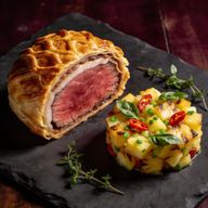 Picanha en Croûte with Grilled Pineapple-Holy Basil Salsa photo 1