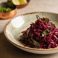 Ruby Beetroot Thoran with Blistered Curry Leaves photo 1