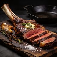 Reverse-Seared Tomahawk Steak with Garlic-Rosemary Butter photo 1