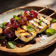 Charred Halloumi & Blistered Grape Skewers photo 1