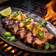 Smoky Chipotle Pork with Charred Pineapple Salsa photo 1