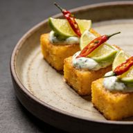 Crispy Polenta Gems with Thai Lime Crema photo 1