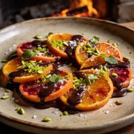 Hearth-Smoked Cacao & Blood Orange Carpaccio photo 1