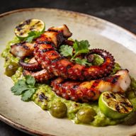 Hickory-Smoked Chipotle Octopus with Charred Tomatillo Salsa photo 1