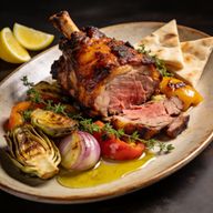 Hickory-Smoked Mediterranean Lamb Shoulder photo 1