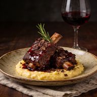 Brasato al Vino Rosso with Chipotle-Chocolate Glaze and Creamy Polenta photo 1
