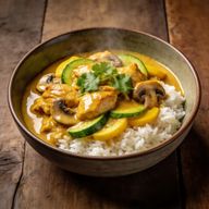 Creamy Curry Chicken & Mushroom over Jasmine Rice photo 1