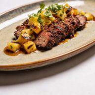 Oaxacan-Rubbed Smoked Brisket with Charred Pineapple Salsa photo 1