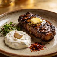 Smoky Urfa Butter Steak with Garlic Yogurt photo 1