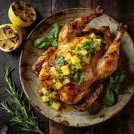 Roman Roasted Capon with Pineapple-Holy Basil Chimichurri photo 1