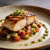 Hickory-Smoked Swordfish with Mediterranean Salsa photo 1