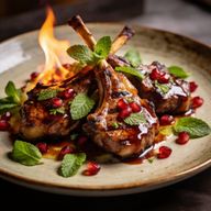 Flame-Kissed Mediterranean Lamb with Pomegranate-Mint Lacquer photo 1