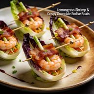 Lemongrass Shrimp & Crispy Guanciale Endive Boats photo 1