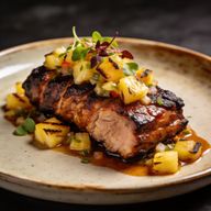 Smoked Adobo Pork Shoulder with Charred Pineapple Salsa photo 1