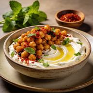 Smoky Aleppo Hearth-Roasted Chickpeas with Lemon Labneh photo 1