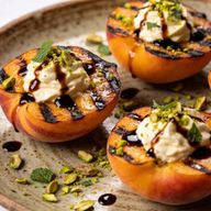 Hearth-Smoked Peaches with Honeyed Mascarpone photo 1