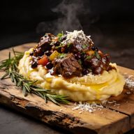 Guaraná-Infused Wild Boar Ragù with Chestnut Polenta photo 1