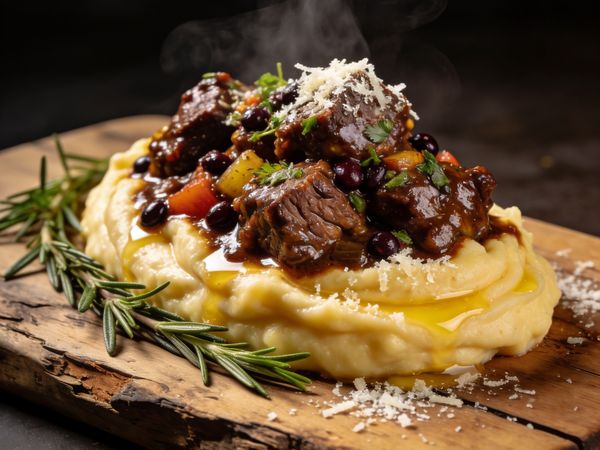 Guaraná-Infused Wild Boar Ragù with Chestnut Polenta