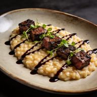 Espresso-Rubbed Beef & Velvet Risotto Harmony photo 1