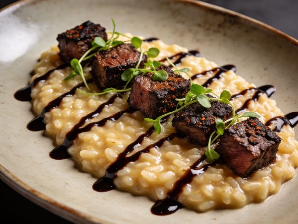 Espresso-Rubbed Beef & Velvet Risotto Harmony