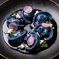 Blue Corn Duck Tortellini in Mole Nero photo 1