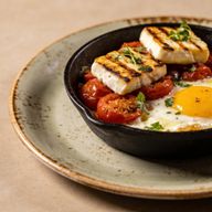 Hearth-Seared Halloumi & Blistered Tomato Breakfast Skillet photo 1